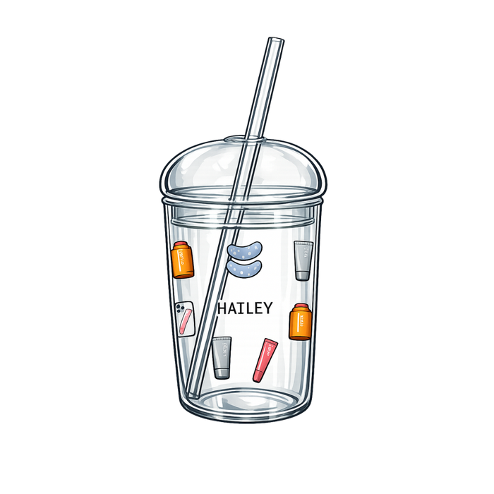 GLAZED GLASS STRAW CUP