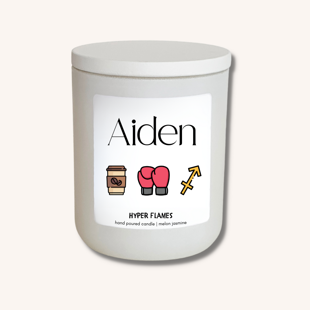 Personalised Icon Name Candle - Colour