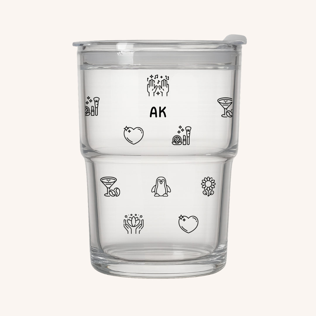 Personalised Glass Tumbler - Full Wrapped