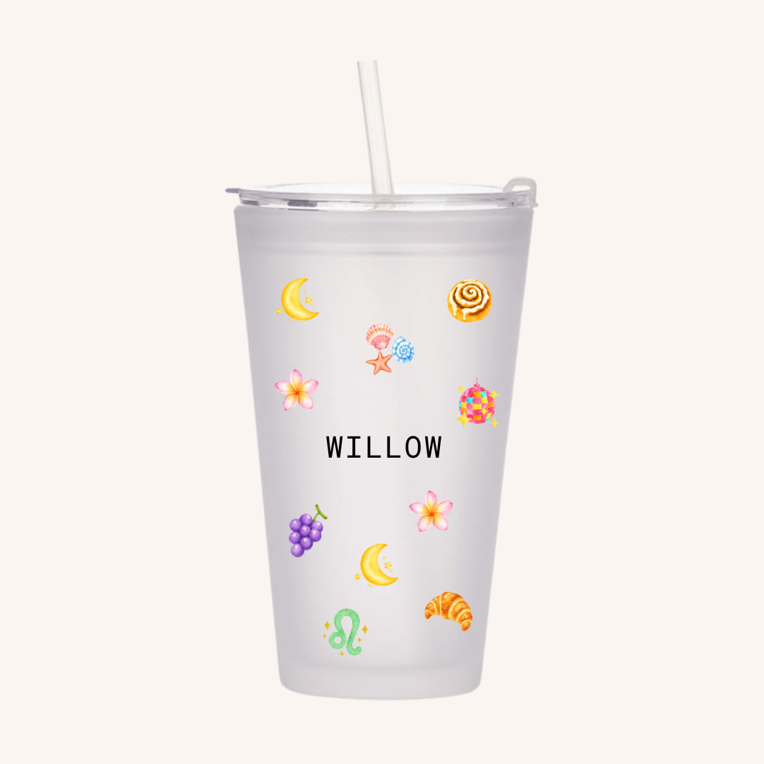 Personalised Frosted Glass Cup