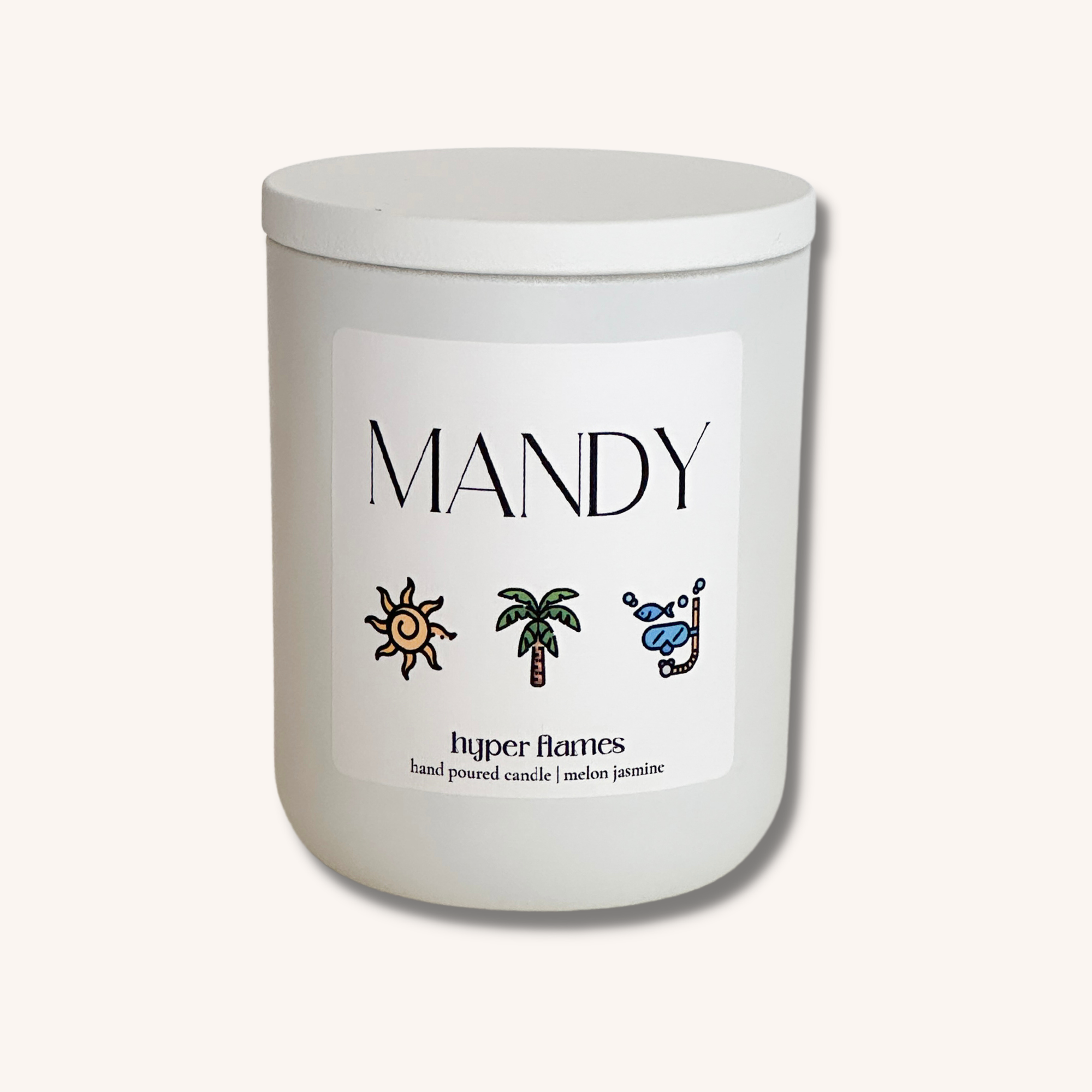 Personalised Icon Name Candle - Colour